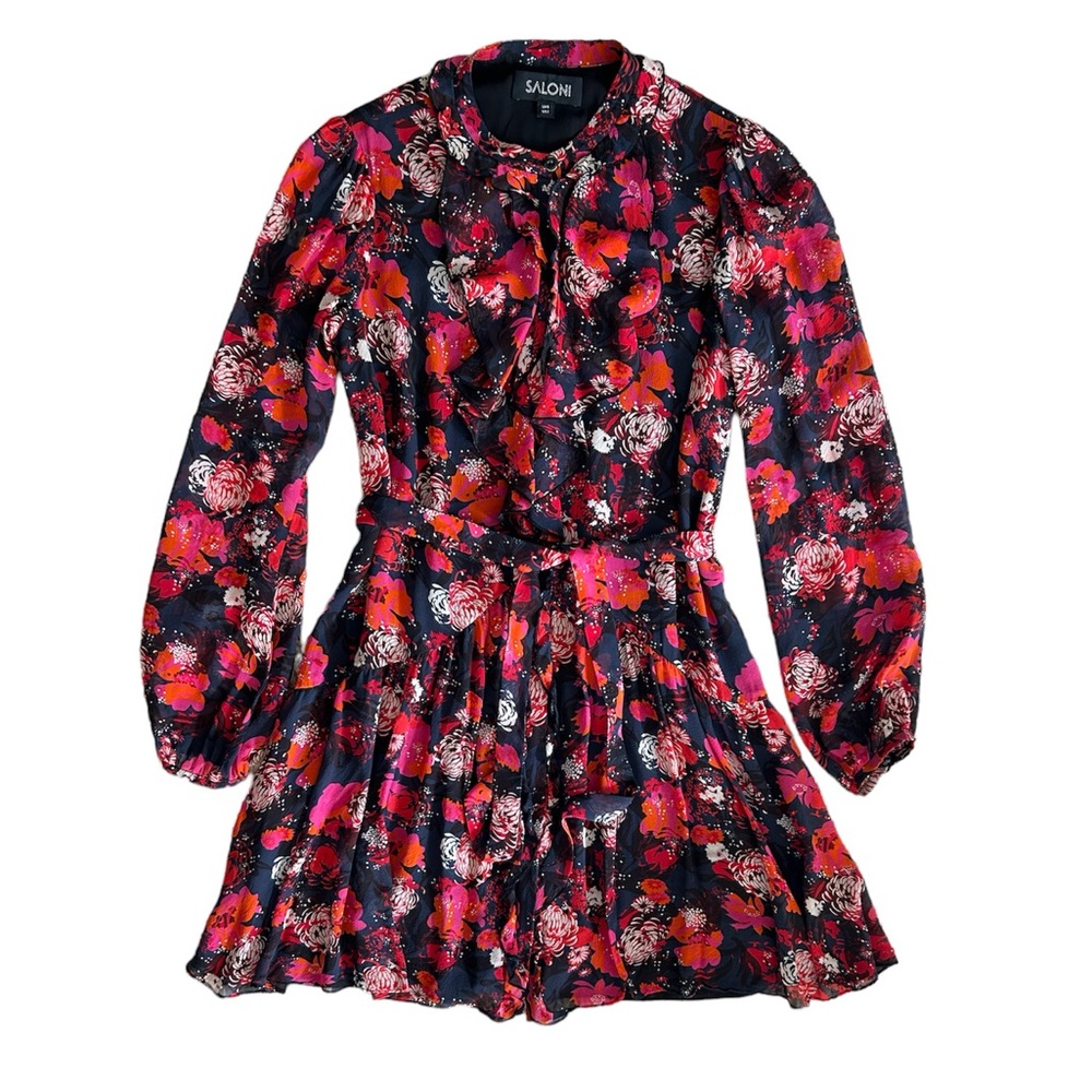 SALONI SILK MINI DRESS 2 | XS - Picture 4 of 6